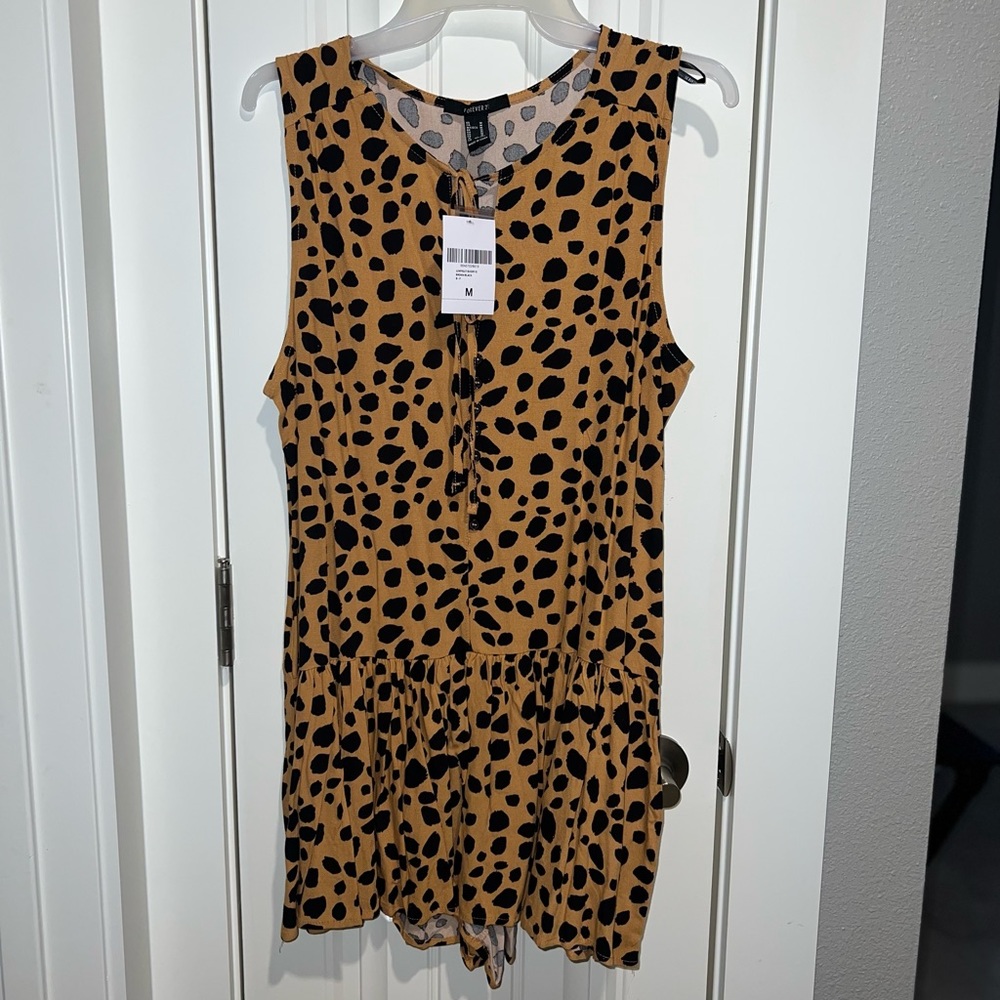 COPY - Leopard Print Lace-Up Tunic